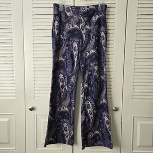 Anthropologie Maeve Maria Paisley Print Pant Women's Blue Size 10 #148